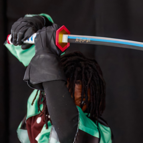 Tomioka Giyu Collectible Demon Slayer Replica Hashira Blue Nichirin Katana Sword