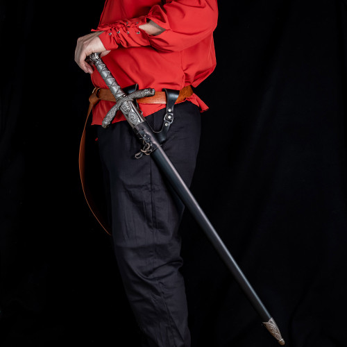 Right-Handed Renaissance Raven Blade Sword Frog | Black