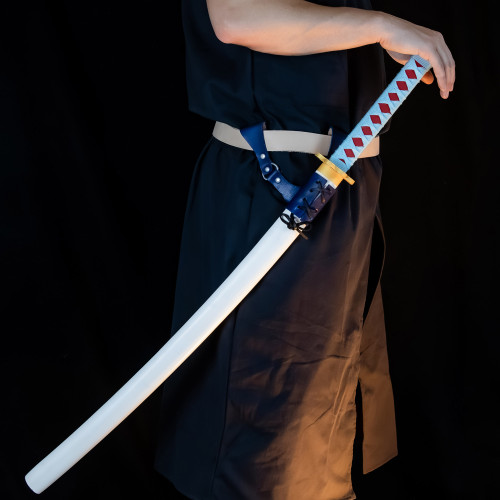 Left-Handed Renaissance Raven Blade Sword Frog | Blue