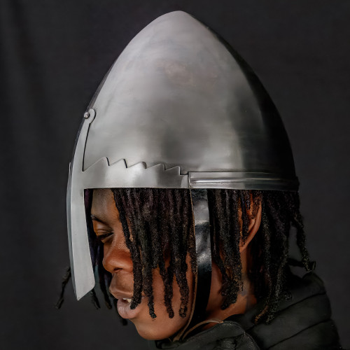 Nasal Helmet Spangenhelm -Viking Medieval Norman Helmet w/ Leather Lining