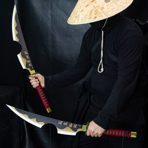 Uzui Tengen Collectible Twin Nichirin Cleaver Swords – Carbon Steel Anime Replica