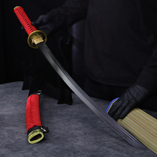 Zombie Slayer Hand Forged Training Katana | 1045 High Carbon Steel Full Tang Samurai Sword w/ Scabbard