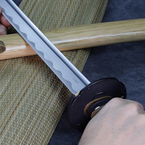 Calming Spirit Iaito Training Katana | 1045 High Carbon Steel Full Tang Samurai Sword w/ Scabbard