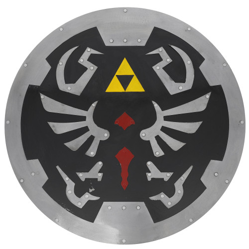 Dark Link Legend of Zelda Breath of the Wild Hylian Shield - Curved | Steel Construction with Polished Finish | Legend of Zelda Skyward Sword Shield