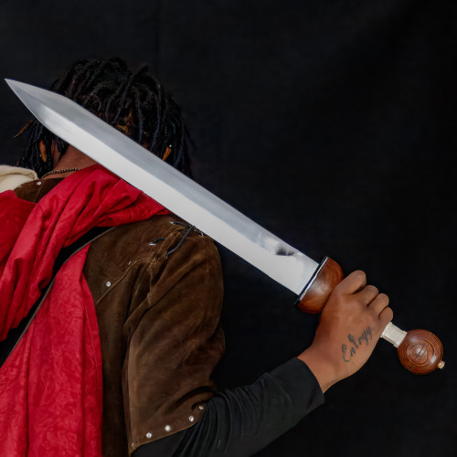 Roman Gladius Sword with Tempered EN45 Steel Blade and Bone Handle