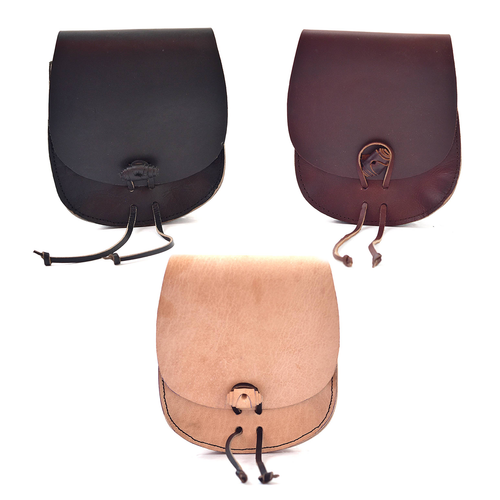 Silas Medieval Leather Pouch – Durable Leather Belt Bag for Authentic Attire