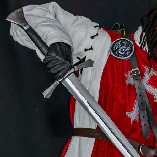 High Carbon Spring Steel Sword – Full Tang with Leather Sheath