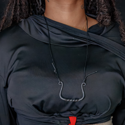 Hand-Forged Viking Longship Necklace – Norse Jewelry with Cord