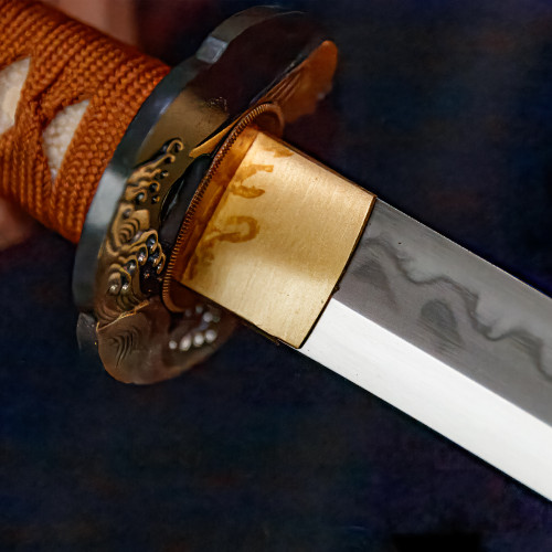 Midnight Flame Katana – Hand-Forged High Carbon Steel Samurai Sword in Deluxe Packaging