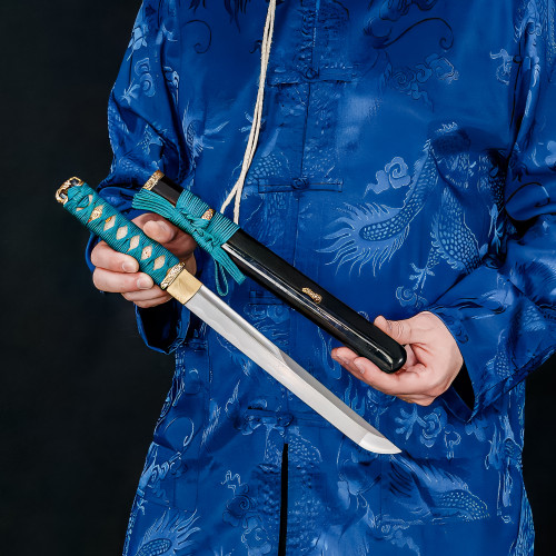 Asuka 18" Hand-Forged Tanto with Ray Skin Handle – 1060 Steel