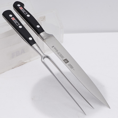 Premium 2-Piece Carving Knife & Fork Set – Stainless Steel with Triple Rivet Handle