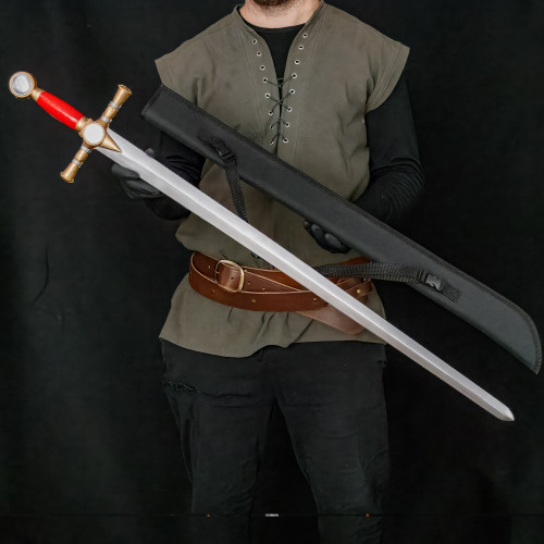 Foam Sword with Red Handle & Adjustable Back Strap Sheath Kit