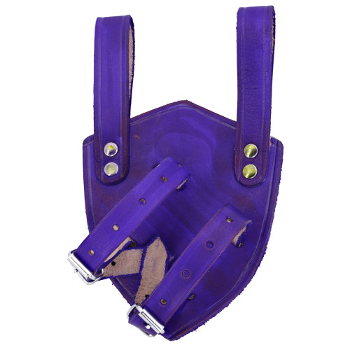 Right Hand Medieval Sword Frog in Purple Genuine Leather with Buckle Closure