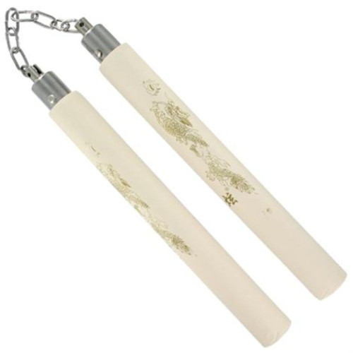 Dragon Foam Martial Arts Training Nunchaku – White