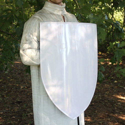 Medieval Blank Heater Shield Classic European in White Color