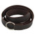 Simple Brown Medieval Leather Belt with Steel Ring