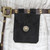 Medieval Renaissance Leather Black Suede Pouch