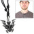 Flying Skull & Spine Pewter Necklace