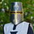 Knights Templar Brass Trimmed Crusader Practice Helmet Without Liner