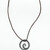 Lunar Whirlpool Iron Pendant Necklace with Leather Cord