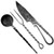 Medieval Inspired Outdoor Camping Dinnerware Utensil Set | Leather Carrying Case Included