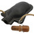 Adam’s Ale Functional 48 oz. Genuine Black Leather Drinking Canteen Bottle w/ Rope Strap & Wooden Stopper