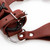 Left-Handed Universal Adjustable Bovine Leather Sword Frog | Maroon
