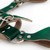 Left-Handed Universal Adjustable Bovine Leather Sword Frog | Green