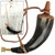 Colonial-Style Powder Horn with Brass Screw & Leather Strap