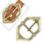Renaissance Medieval Solid Brass Strap Buckle
