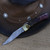 The Admiral Damascus Lever Lock Knife – Clip Point Bone & Brass Handle