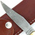 The Admiral Damascus Lever Lock Knife – Clip Point Bone & Brass Handle