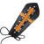 Holy Warrior Medieval Lace Up Leather Bracer | Black and Orange | 2 PCS