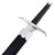 Hellion Rising 1095 High Carbon Decorative Medieval Sword w/ Black Leather Wrap Handle