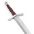 Ringing Metal Medieval Sword Replica | 1095 High Carbon Steel w/ Wood Handle | Faux Snakeskin Scabbard