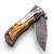Pack Leader EDC Folding Pocket Knife – Damascus Style Drop Point Blade