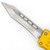Stylish Gold Dual Action OTF Automatic Knife with Reverse Tanto Blade