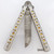 Gold Panning Clip Point Balisong Butterfly Knife Flipper | Damascus Steel Blade | Tanto Point