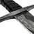 Precise Movements Medieval Hand Forged Damascus Steel Full Tang Sword w/ Genuine Leather Sheath