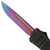 Automatic Portal World OTF Knife – Textured Titanium Blade with Belt Clip and Glass Breaker