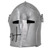 Crucial Transformation 18G Italian Medieval Inspired Visored Barbuta Helmet w/ Visor Lock & Interior Leather Lining