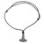 Norse God Thunder Hammer Damascus Steel Necklace w/ Adjustable Leather Cord