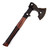 Downed and Drowned Viking Medieval Battle Axe | Decorated Blade w/ Black Leather Wrapped Handle