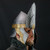 Medieval Knight Viking Helmet | Steel Knight Silver Viking Helmet for Cosplay & Role Play | Includes Real Leather Inliner