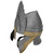 Medieval Knight Viking Helmet | Steel Knight Silver Viking Helmet for Cosplay & Role Play | Includes Real Leather Inliner