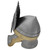 Medieval Knight Viking Helmet | Steel Knight Silver Viking Helmet for Cosplay & Role Play | Includes Real Leather Inliner