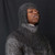 Solid Steel Chainmail Coif Armor Riveted | Black Medieval Chainmail Coif
