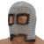 Butted Chainmail Coif for Full Face Coverage - Silver and Black | Chainmail Face Mask Mild Steel Construction