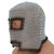 Butted Chainmail Coif for Full Face Coverage - Silver and Black | Chainmail Face Mask Mild Steel Construction