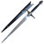 Fantasy Sword Replica with Stainless Steel Blade and Leather-Wrapped Wooden Scabbard